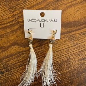 Uncommon James cream earrings